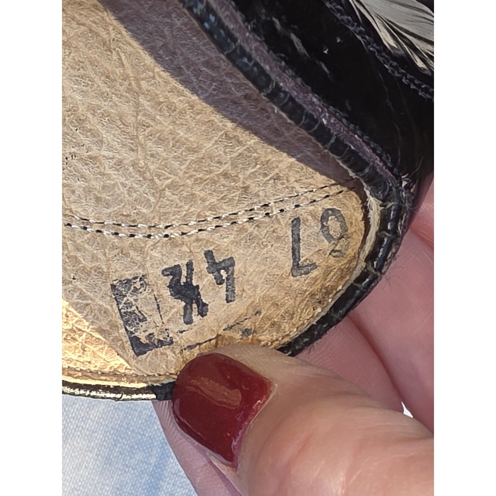 Ranchero Mens Burgundy Cherry Leather Western Cowboy Boots Made in Mexico 8.5 - Picture 9 of 10
